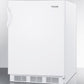 Accucold 24" Wide Built-In All-Refrigerator with Auto Defrost and White Exterior ADA Compliant