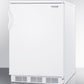 Accucold 24" Wide Built-In All-Refrigerator with Automatic Defrost and White Exterior