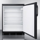 Accucold 24" Wide Built-In All-Refrigerator with Front Lock and Black Exterior