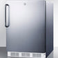 Accucold 24" Wide Built-In All-Refrigerator with Front Lock and Stainless Steel Exterior ADA Compliant