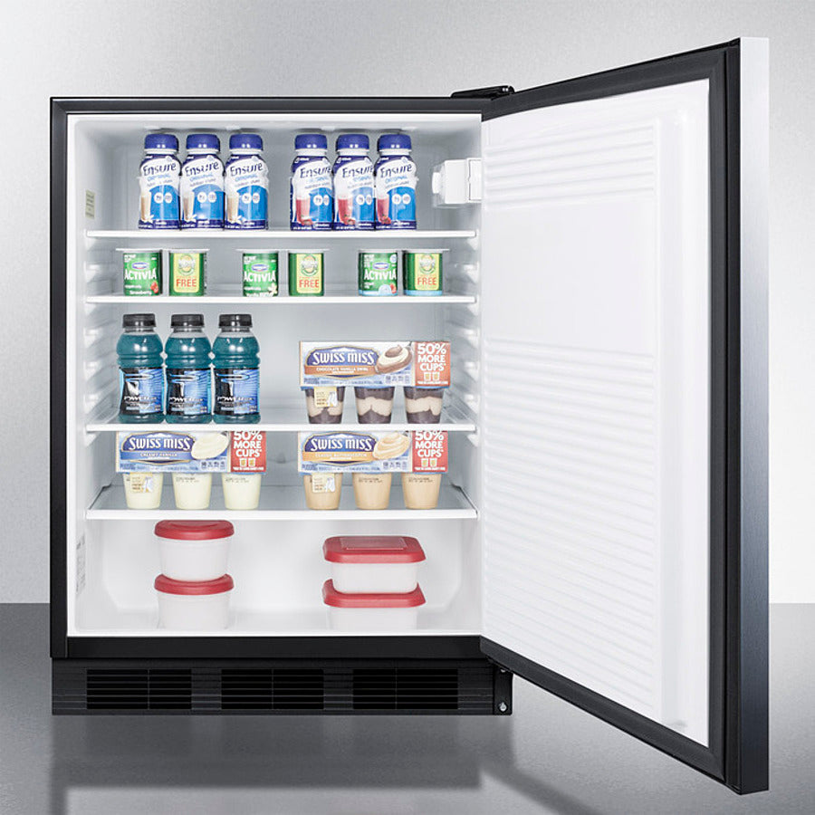 Accucold 24" Wide Built-In All-Refrigerator with Horizontal Handle ADA Compliant
