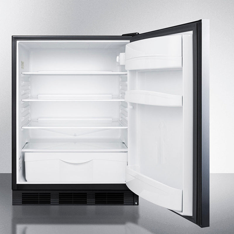 Accucold 24" Wide Built-In All-Refrigerator with Horizontal Handle