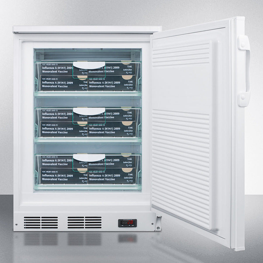 Accucold 24" Wide Built-In All-Refrigerator with Interior Basket Drawers Full