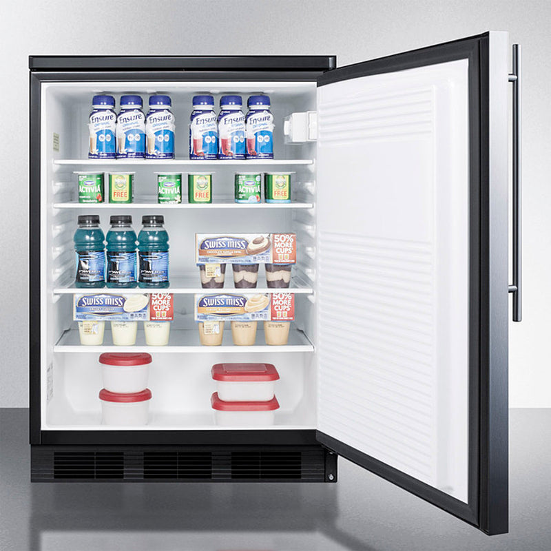 Accucold 24" Wide Built-In All-Refrigerator with Thin Handle