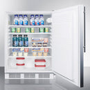 Accucold 24" Wide Built-In All-Refrigerator with Thin Handle