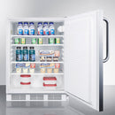 Accucold 24" Wide Built-In All-Refrigerator with Towel Bar Handle ADA Compliant