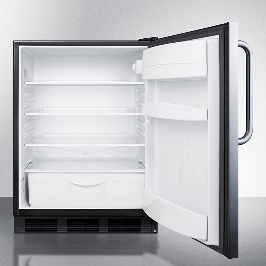 Accucold 24" Wide Built-In All-Refrigerator with Towel Bar Handle