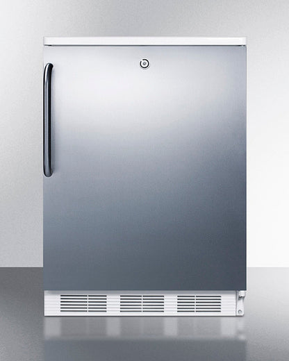 Accucold 24" Wide Built-In All-Refrigerator with Towel Bar Handle Front