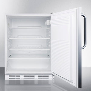 Accucold 24" Wide Built-In All-Refrigerator with Towel Bar Handle Open