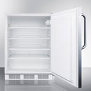 Accucold 24" Wide Built-In All-Refrigerator with Towel Bar Handle Open