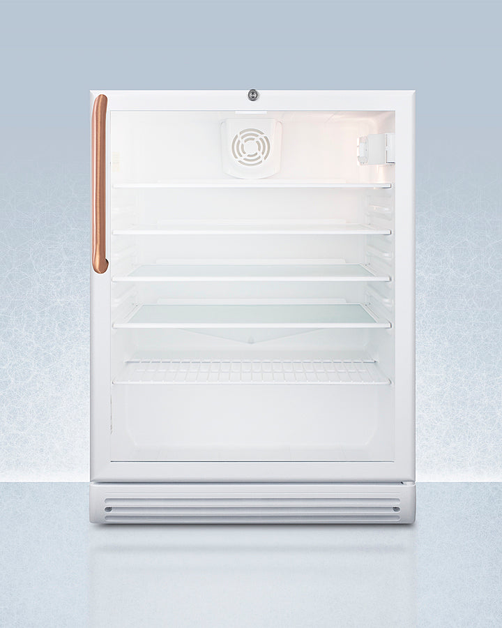 Accucold 24" Wide Built-In Beverage Center with Antimicrobial Pure Copper Handle ADA Compliant