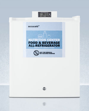 Accucold Compact Nutrition Center All-Refrigerator in White with Front Lock