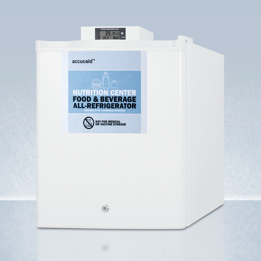 Accucold Compact Nutrition Center All-Refrigerator in White with Front Lock