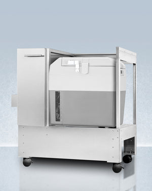 Accucold Stainless Steel Cart with Portable Refrigerator/Freezer