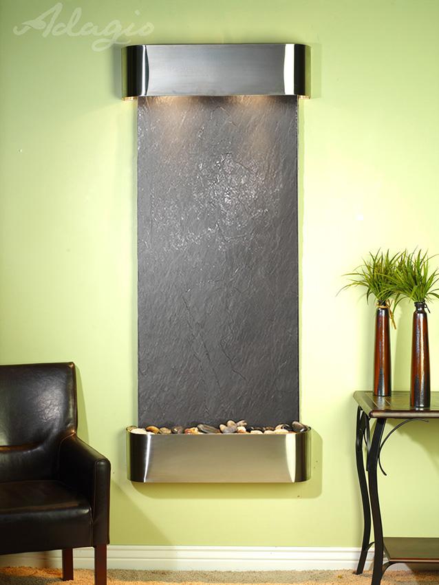 ADAGIO Inspiration Falls Round Stainless Steel Black Featherstone