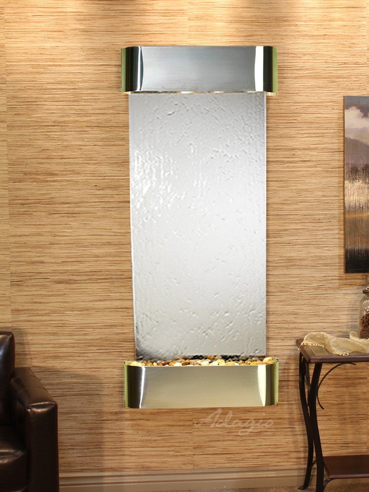 ADAGIO Inspiration Falls Round Stainless Steel Silver Mirror 
