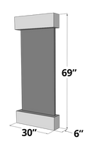 Adagio Inspiration Falls Square Blackened Copper Silver Mirror 