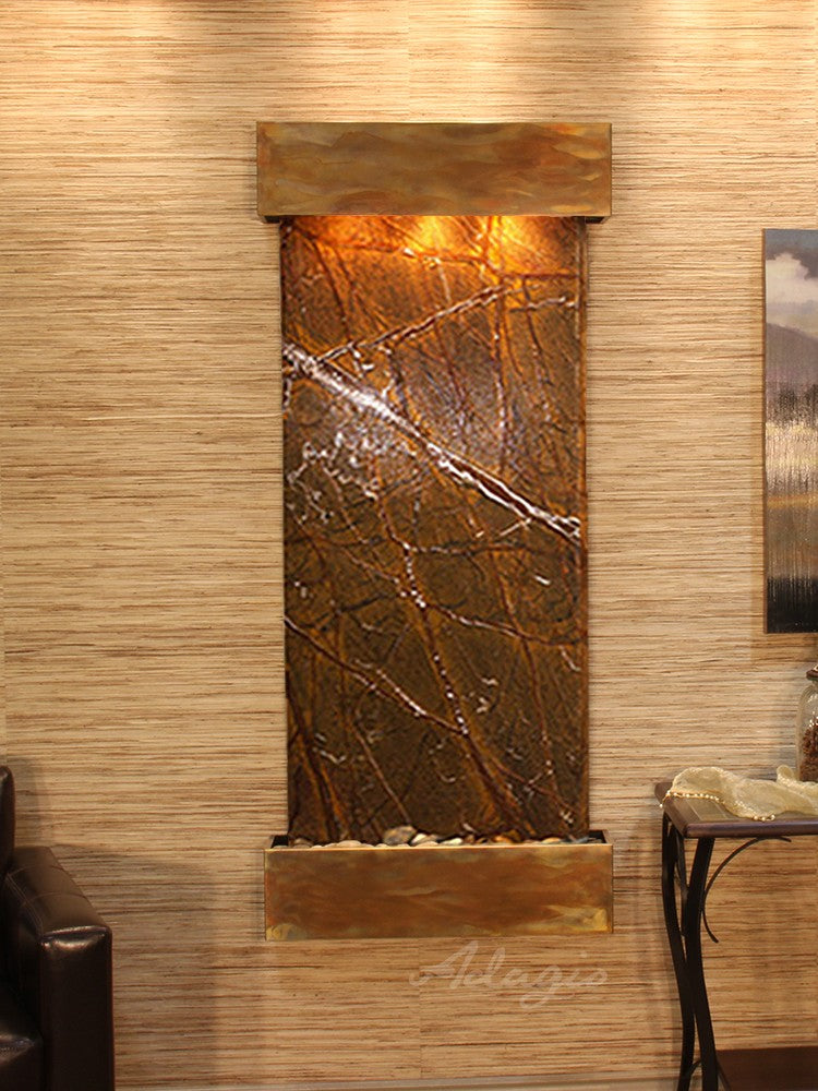 Adagio Inspiration Falls Square Rustic Copper Brown Marble