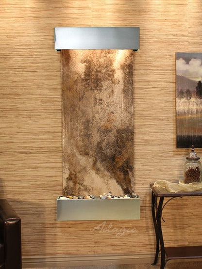 Adagio Inspiration Falls Square Stainless Steel Magnifico Travertine