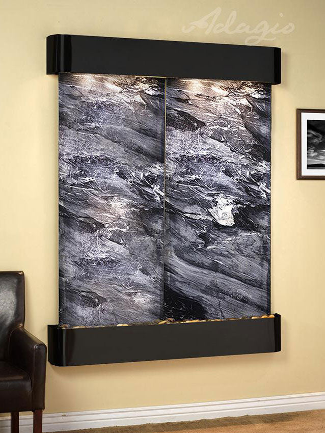 Adagio Majestic River Dual Stone Hanging Wall Fountain 