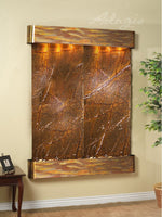 Adagio Majestic River Round Rustic Copper Brown Marble 