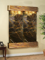 Adagio Majestic River Round Rustic Copper Green Marble 
