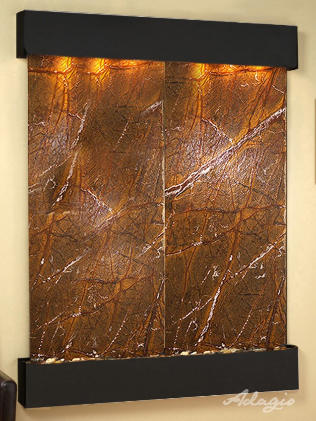 Adagio Majestic River Square Blackened Copper Brown Marble