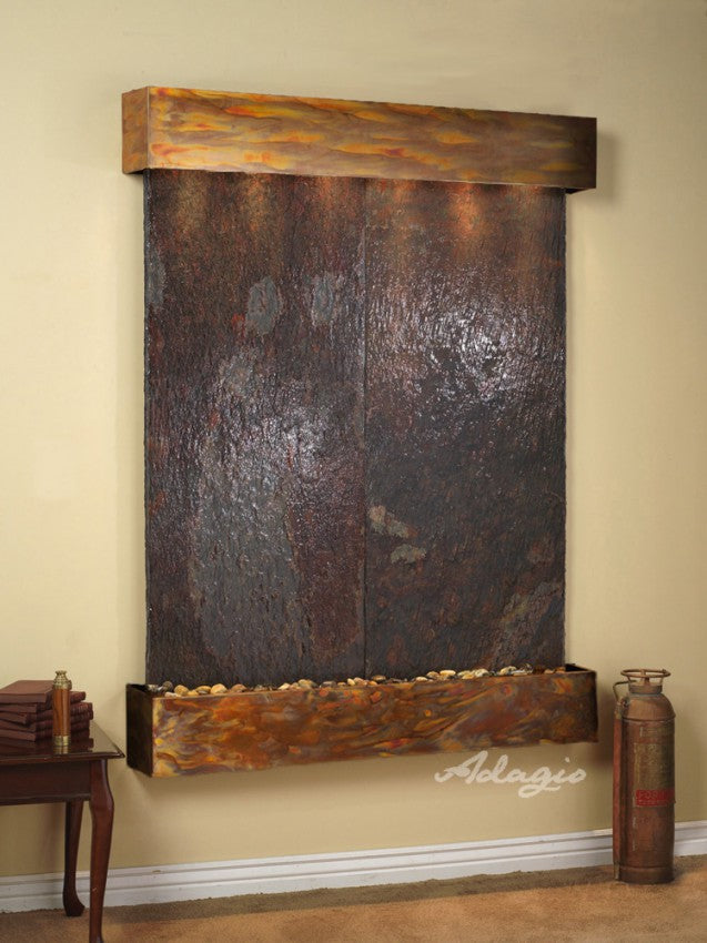 Adagio Majestic River Square Rustic Copper Multi Color Natural Slate