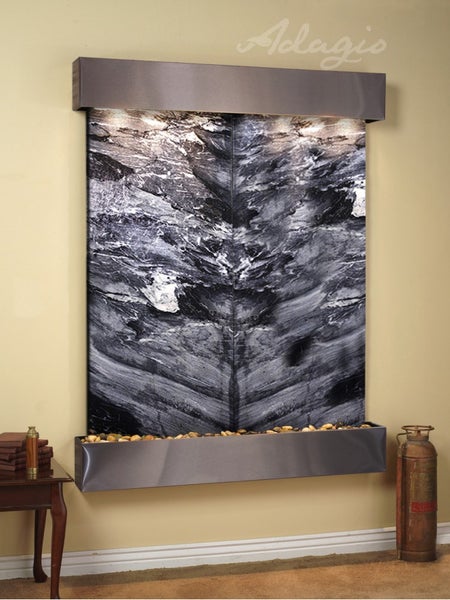Adagio Majestic River Square Stainless Steel Black Marble