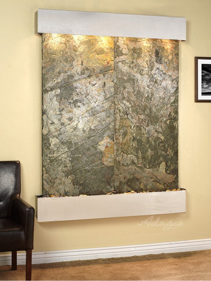 Adagio Majestic River Square Stainless Steel Green Natural Slate