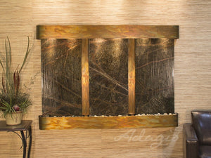Adagio Olympus Falls Round Rustic Copper Green Marble