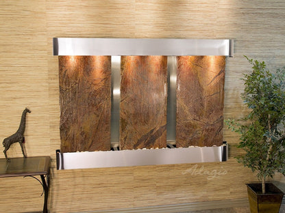 Adagio Olympus Falls Round Stainless Steel Brown Marble 