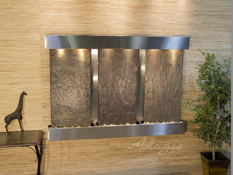 ADAGIO Olympus Falls Square Stainless Steel Multi Color Natural Slate