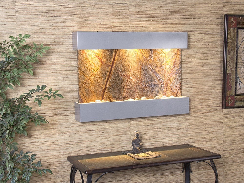 Adagio Reflection Creek Silver Metallic Brown Marble 