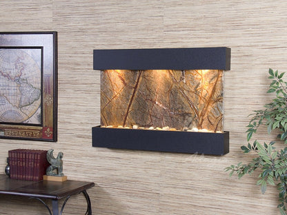 Adagio Reflection Creek Textured Black Brown Marble
