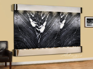 Adagio Solitude River Round Stainless Steel Black Marble 
