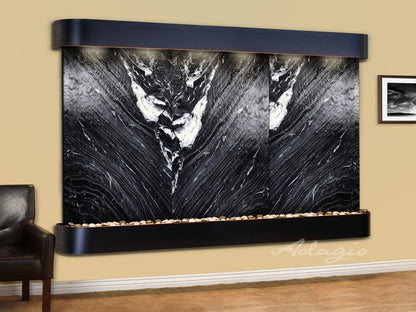 Adagio Solitude River Triple Stone Hanging Wall Fountain
