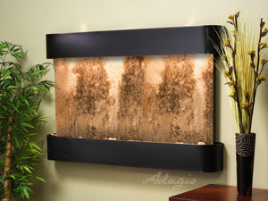 Adagio Sunrise Springs Round Blackened Copper Magnifico Travertine