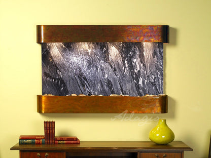 Adagio Sunrise Springs Round Rustic Copper Black Spider Marble