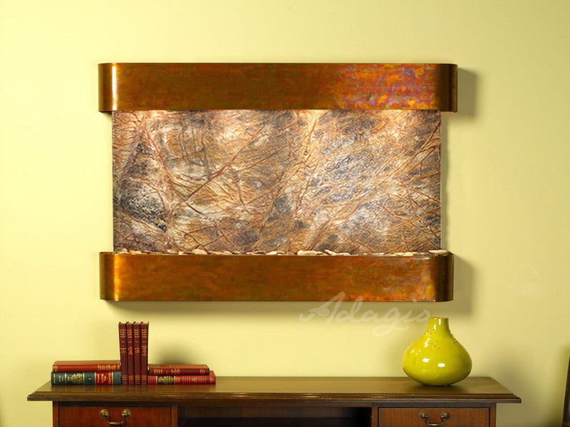 Adagio Sunrise Springs Round Rustic Copper Brown Marble