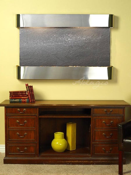 Adagio Sunrise Springs Round Stainless Steel Black Featherstone 