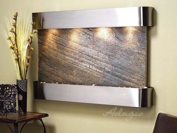 Adagio Sunrise Springs Round Stainless Steel Green Featherstone