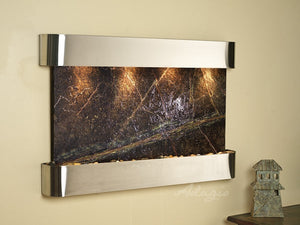 Adagio Sunrise Springs Round Stainless Steel Green Marble 