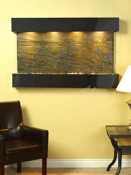 Adagio Sunrise Springs Square Blackened Copper Green Natural Slate