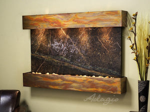 Adagio Sunrise Springs Square Rustic Copper Green Marble