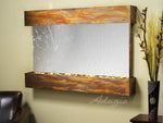 Adagio Sunrise Springs Square Rustic Copper Silver Mirror