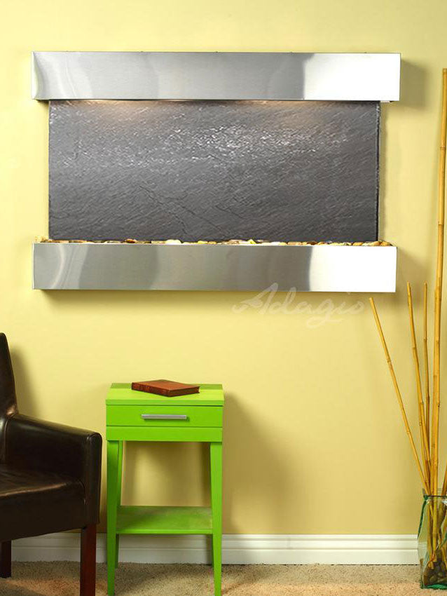 Adagio Sunrise Springs Square Stainless Steel Black Featherstone 