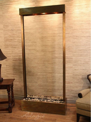 ADAGIO Tranquil River Center Mount Rustic Copper Clear Glass