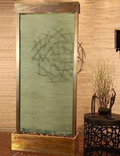ADAGIO Tranquil River Center Mount Rustic Copper Green Glass