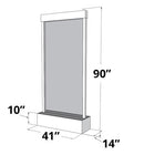 ADAGIO Tranquil River Center Mount Stainless Steel Clear Glass